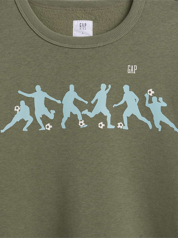 Kids Relaxed Crewneck Graphic Sweatshirt