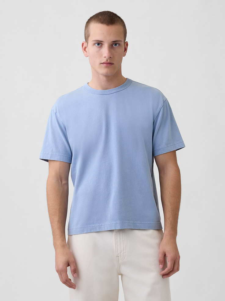 L'image numéro 1 présente T-shirt court en tissu épais pour Adulte
