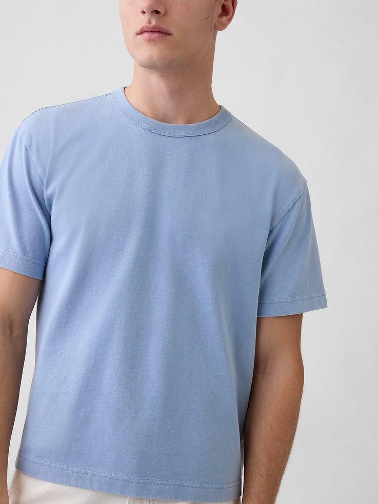 L'image numéro 4 présente T-shirt court en tissu épais pour Adulte