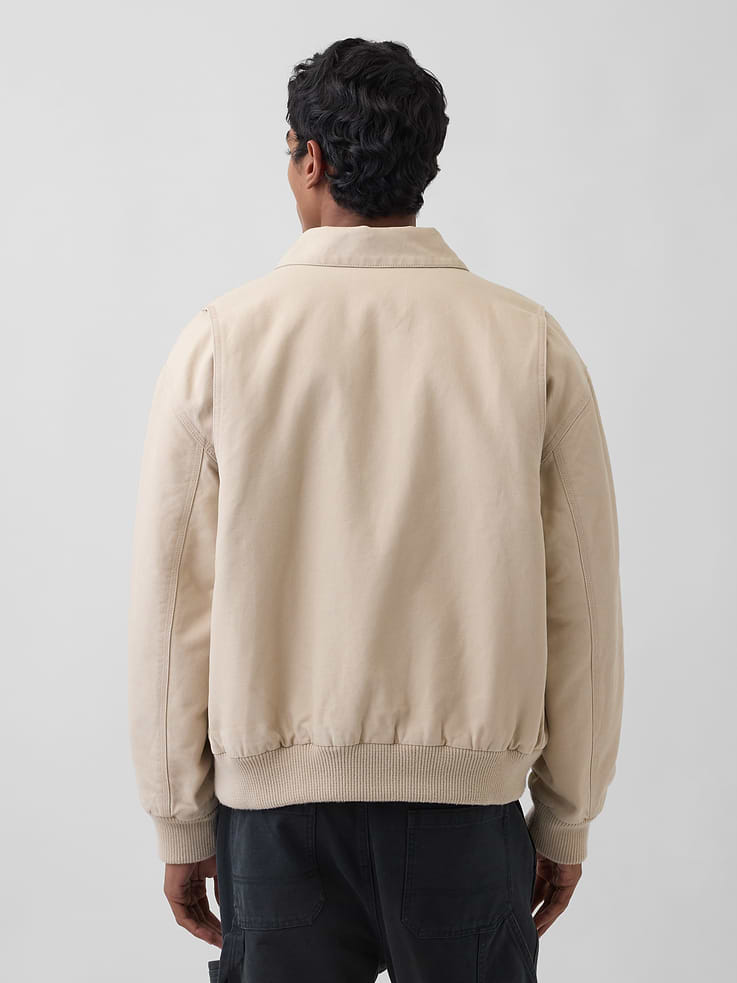 Image number 3 showing, Canvas Bomber Jacket