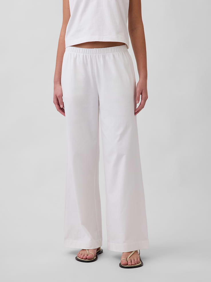Image number 2 showing, Knit Wide-Leg Pants
