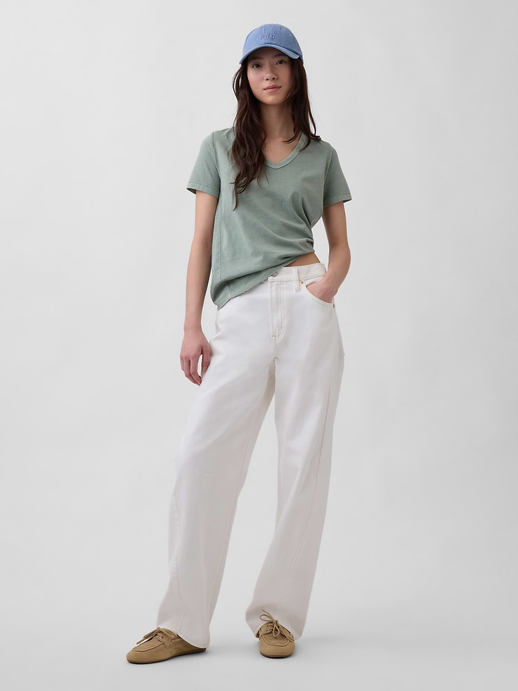 Image number 2 showing, Organic Cotton VintageSoft V-Neck T-Shirt