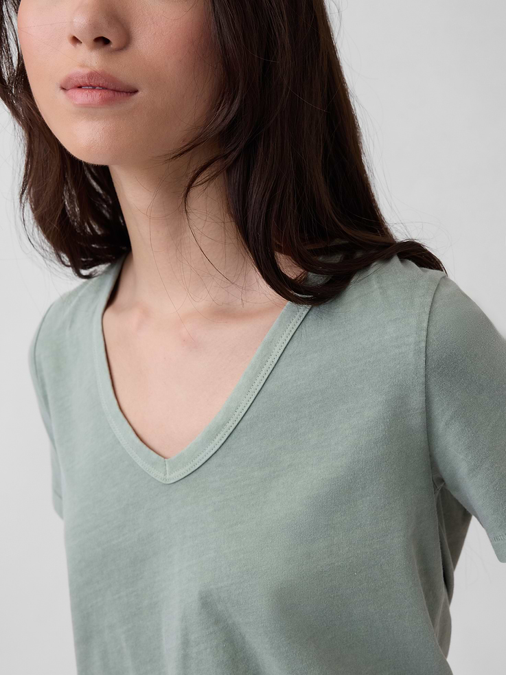 Image number 4 showing, Organic Cotton VintageSoft V-Neck T-Shirt