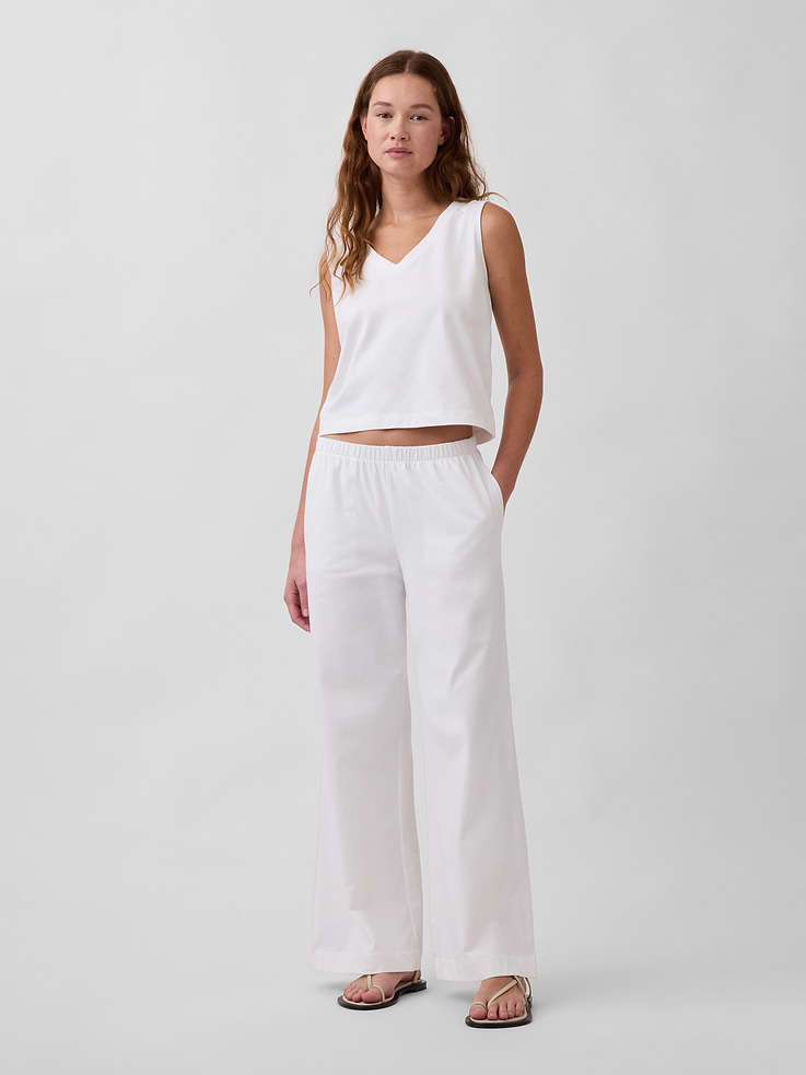 Image number 1 showing, Knit Wide-Leg Pants
