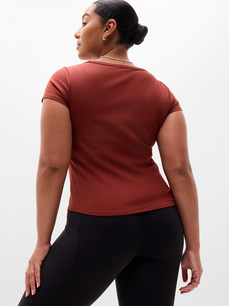 Image number 6 showing, Signature Rib Scoop Tee