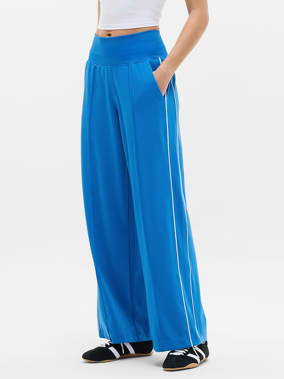 Venice High Rise Track Stripe Wide Leg Pant