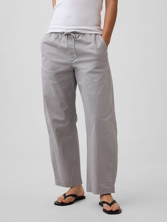 Mid Rise Easy Barrel Khakis