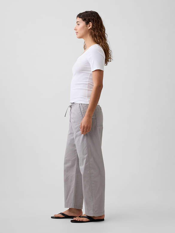 Mid Rise Easy Barrel Khakis