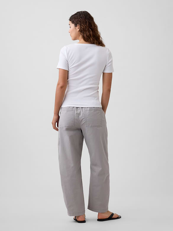 Mid Rise Easy Barrel Khakis