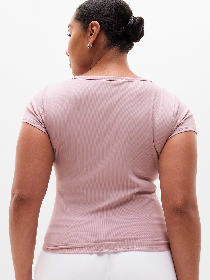Image number 7 showing, Signature Rib Scoop Tee