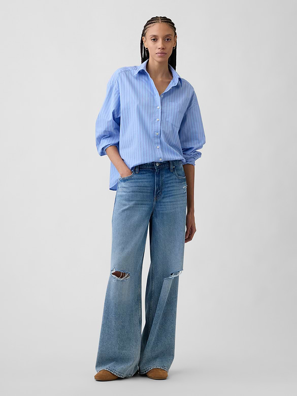 Oversized Shirt in Poplin