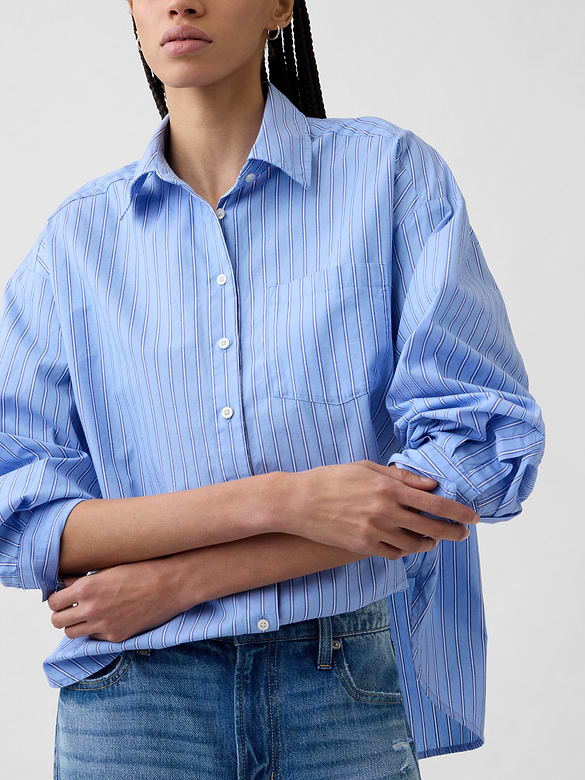 Oversized Shirt in Poplin