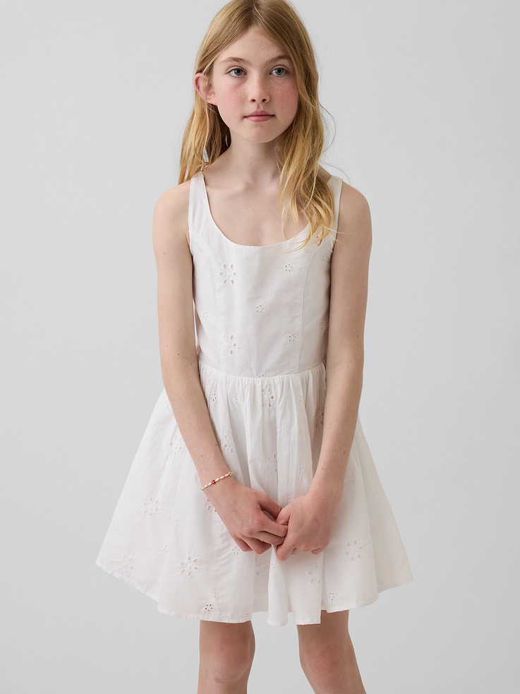 Image number 1 showing, Kids Eyelet Dress