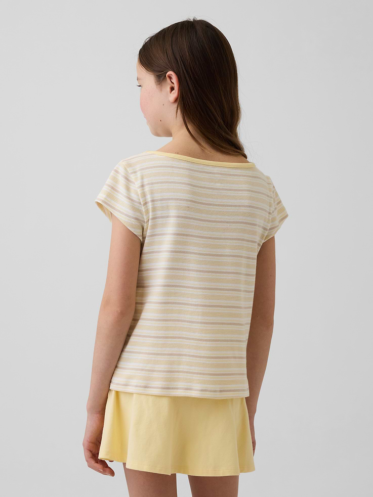Image 3 of 4, Kids Cap-Sleeve Fitted T-Shirt