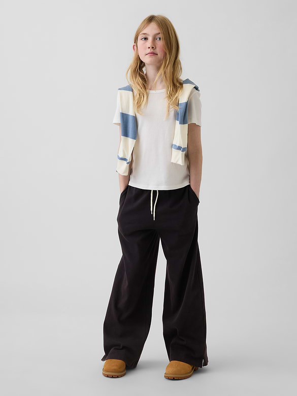 Kids Heavyweight Wide-Leg Pants