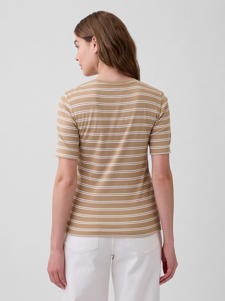 Image 2 of 5, Modern Ribbed Crewneck T-Shirt