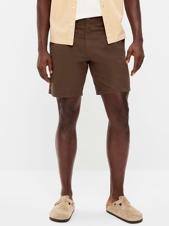 Slim Built-In Flex Rotation Chino Shorts -- 8-inch inseam