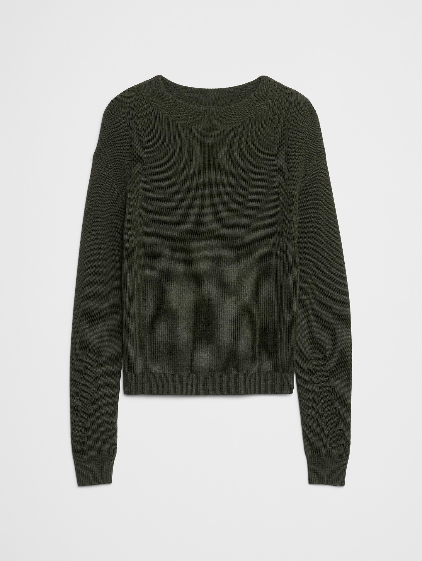 Image number 4 showing, Pointelle Ribbed Pullover Sweater