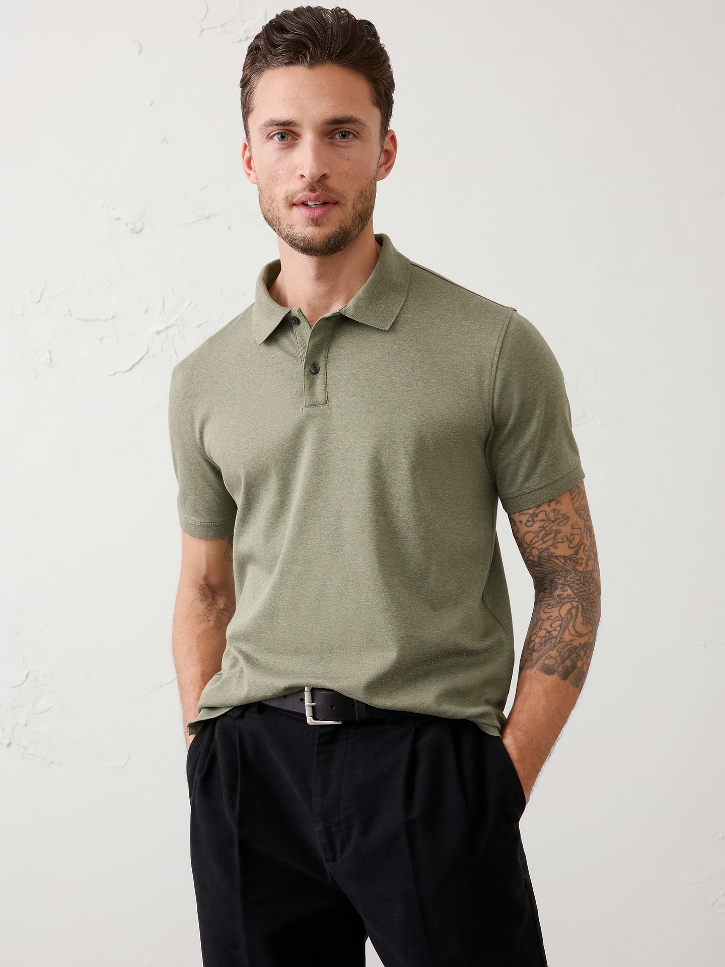 Image number 1 showing, Standard-Fit Luxe Touch Polo