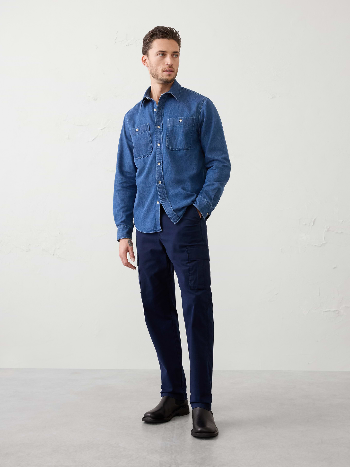 Image number 1 showing, Standard-Fit Vintage Denim Shirt