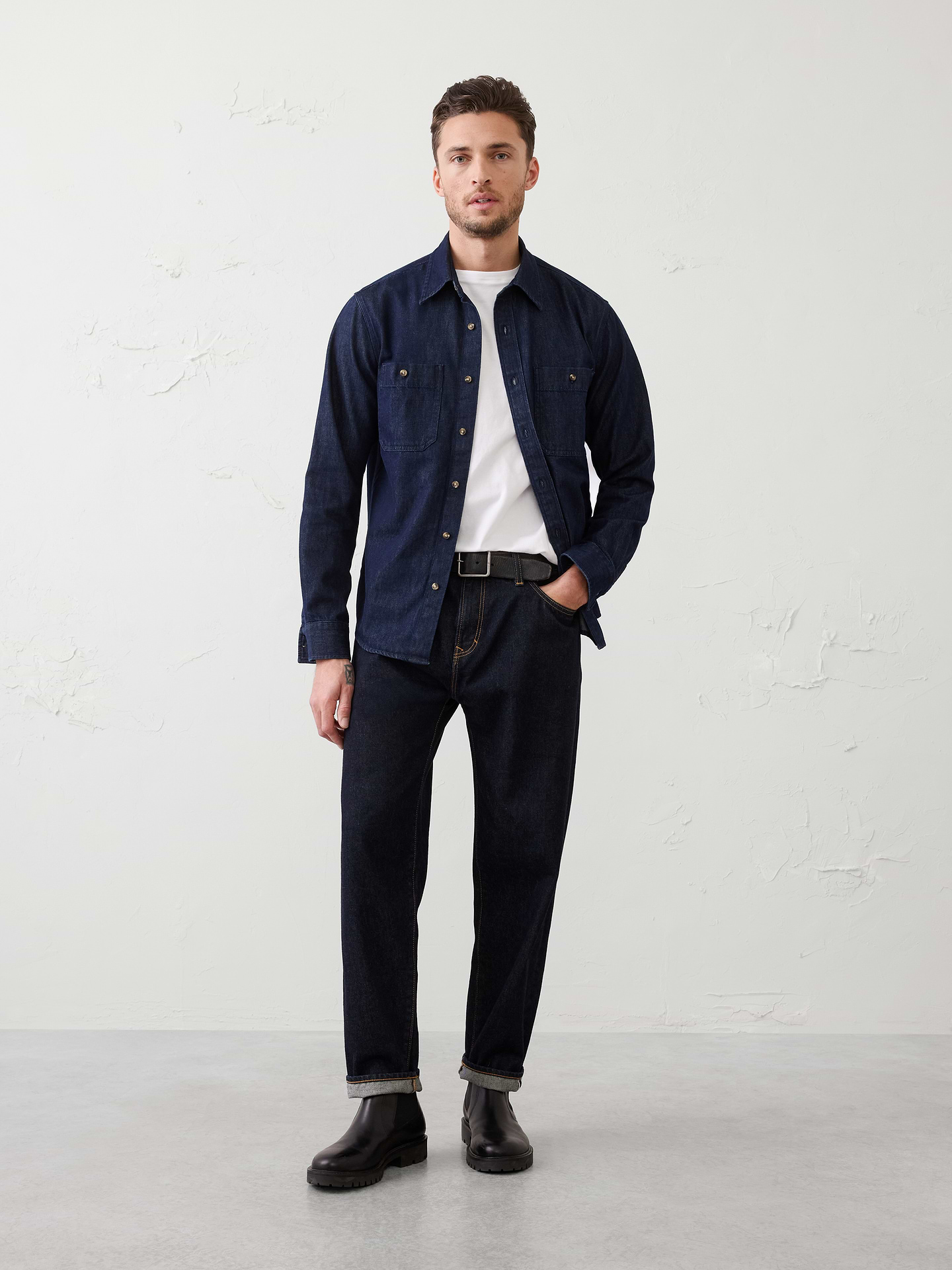 Image number 1 showing, Standard-Fit Vintage Denim Shirt