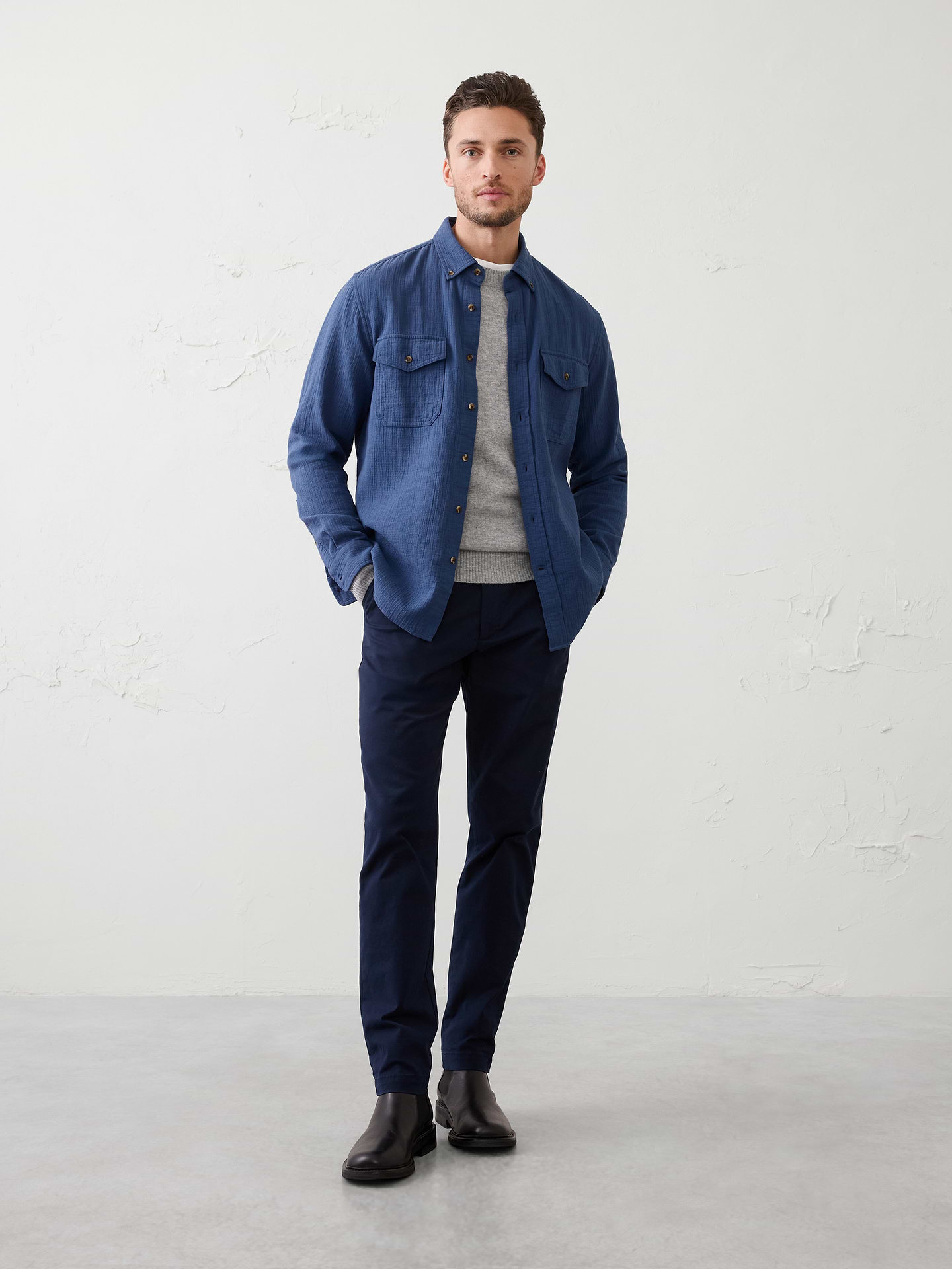 Image number 1 showing, Standard-Fit Double Weave Shirt