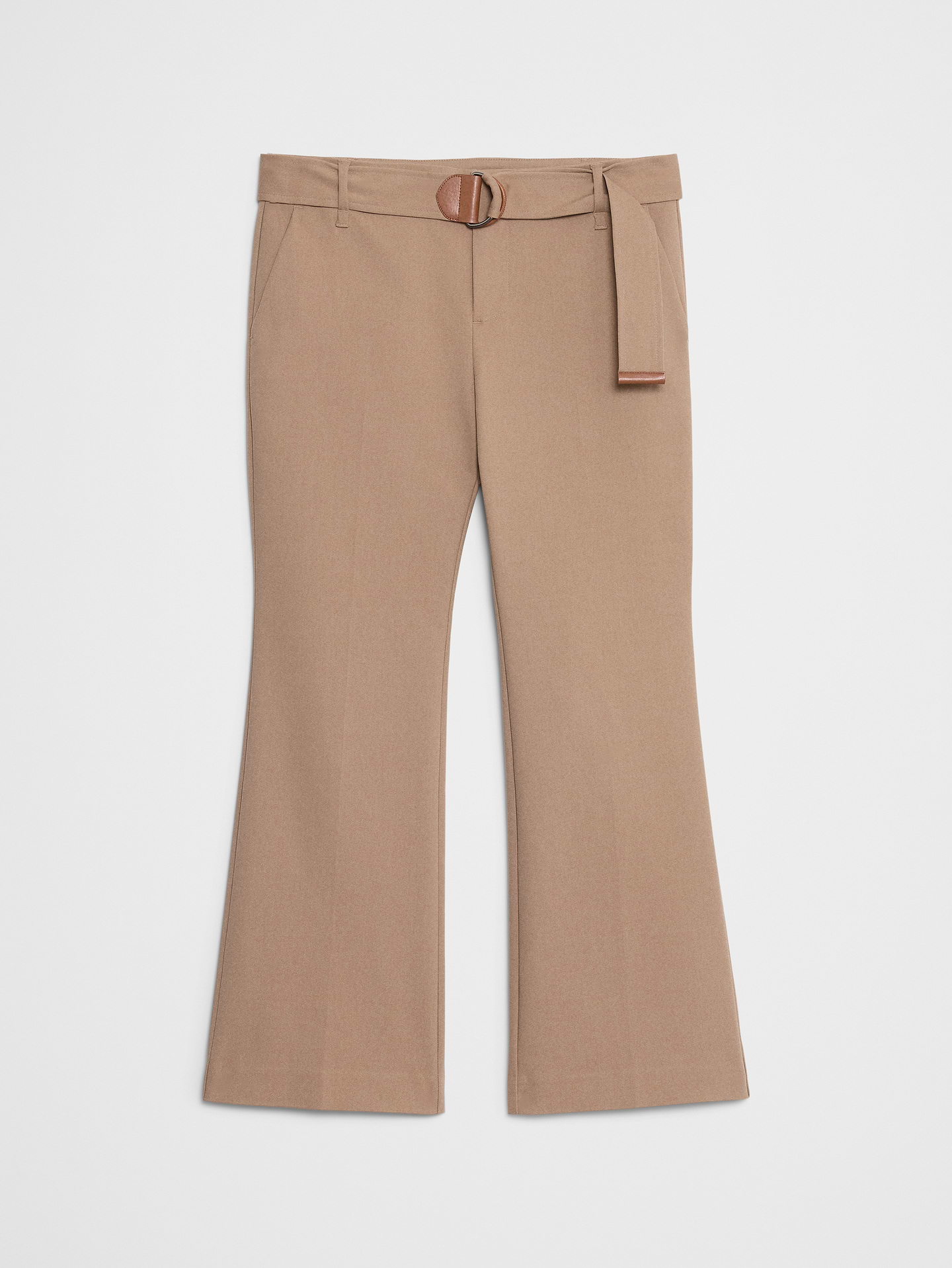 Image number 4 showing, Kick-Flare Mid-Rise Sateen Ankle Pant