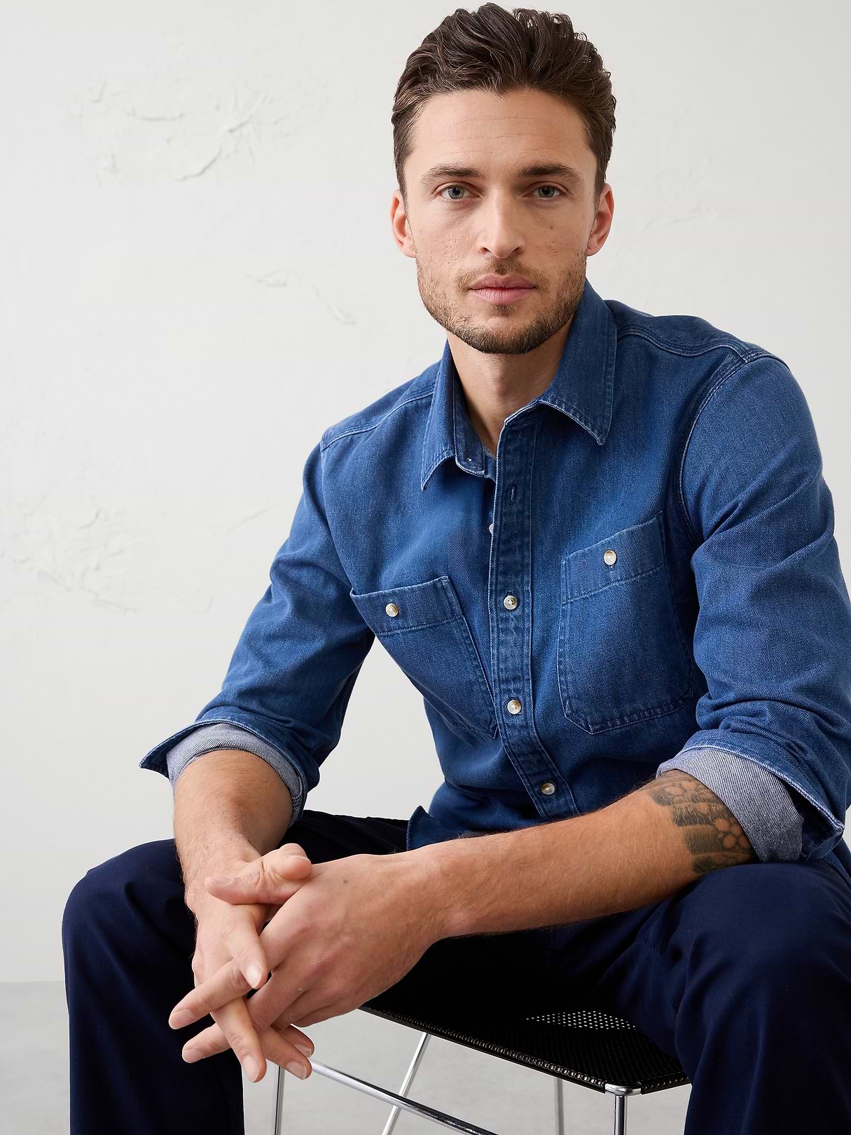 Standard-Fit Vintage Denim Shirt | Banana Republic Factory
