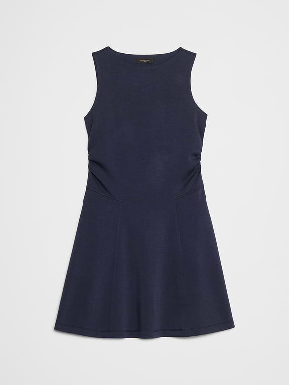 Soft Touch Shirred-Waist Knee-Length Dress