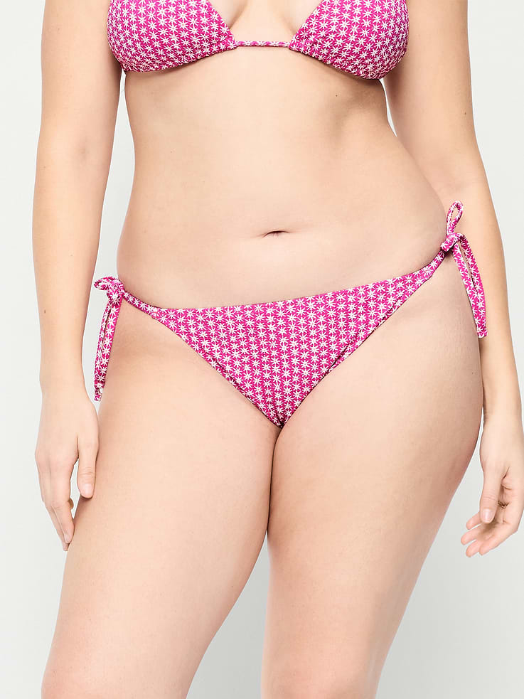 L'image numéro 5 présente Bas de bikini à broderie anglaise noué sur le côté