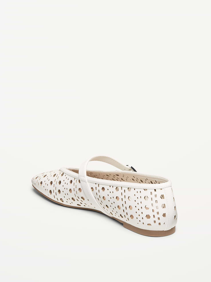 Image number 5 showing, Perforated Mary Jane Ballet Flats for Women