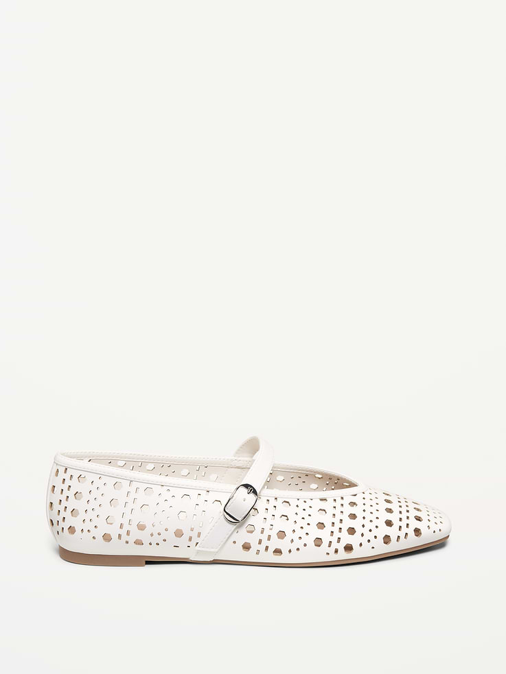 Image number 4 showing, Perforated Mary Jane Ballet Flats for Women