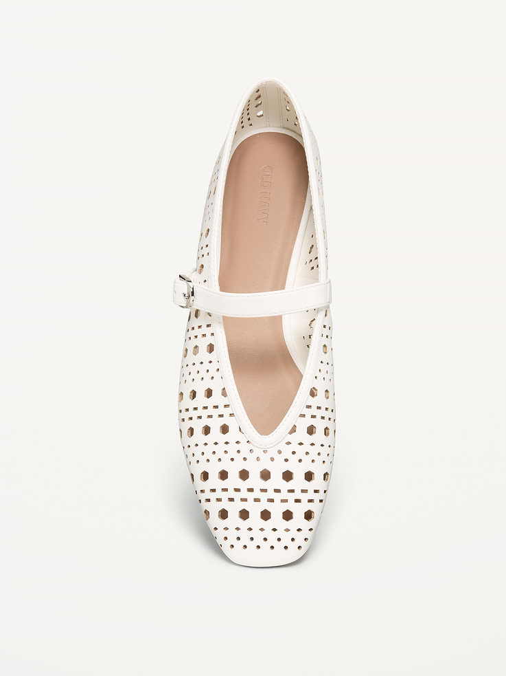 Image number 3 showing, Perforated Mary Jane Ballet Flats for Women