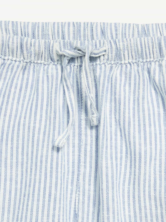Short en mélange de lin à motif pour fille