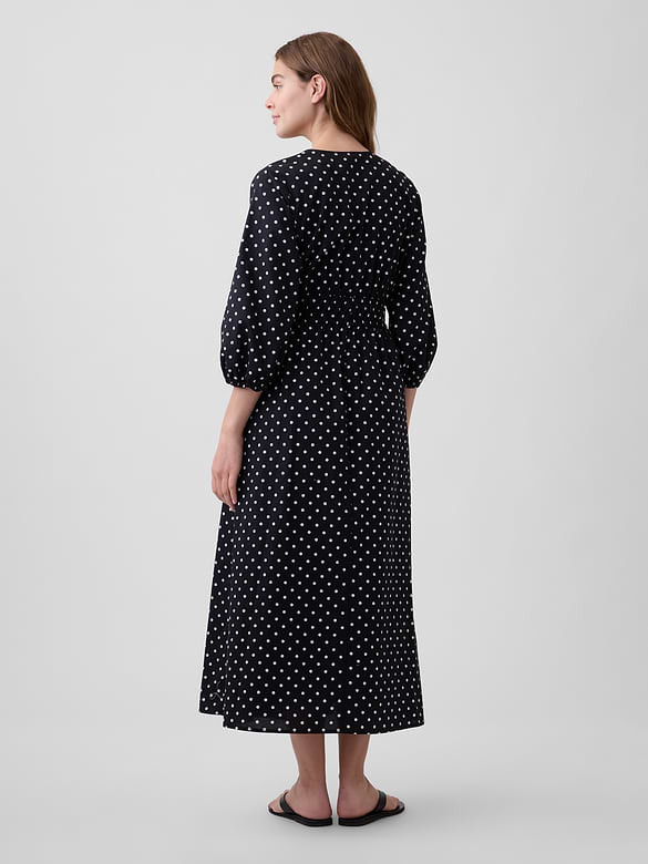 V-Neck Tie-Front Maxi Dress