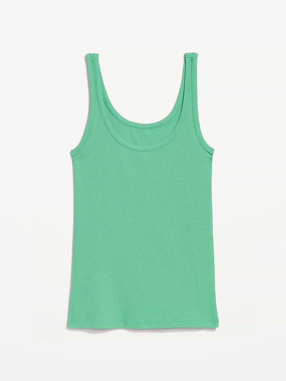 Camisole Première couche côtelée à encolure dégagée