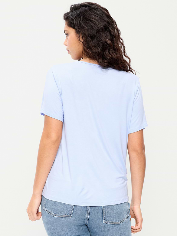 T-shirt luxueux à col en V