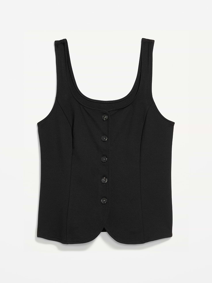 Image number 4 showing, Sleeveless Button-Down Top