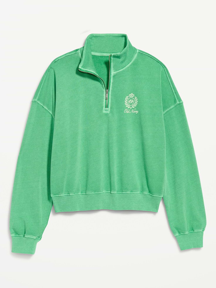 Image 4 of 5, SoComfy Oversized Logo Half-Zip Sweatshirt