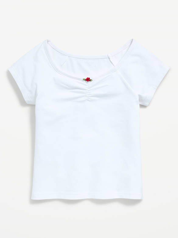 Fitted Off-Shoulder Top for Girls