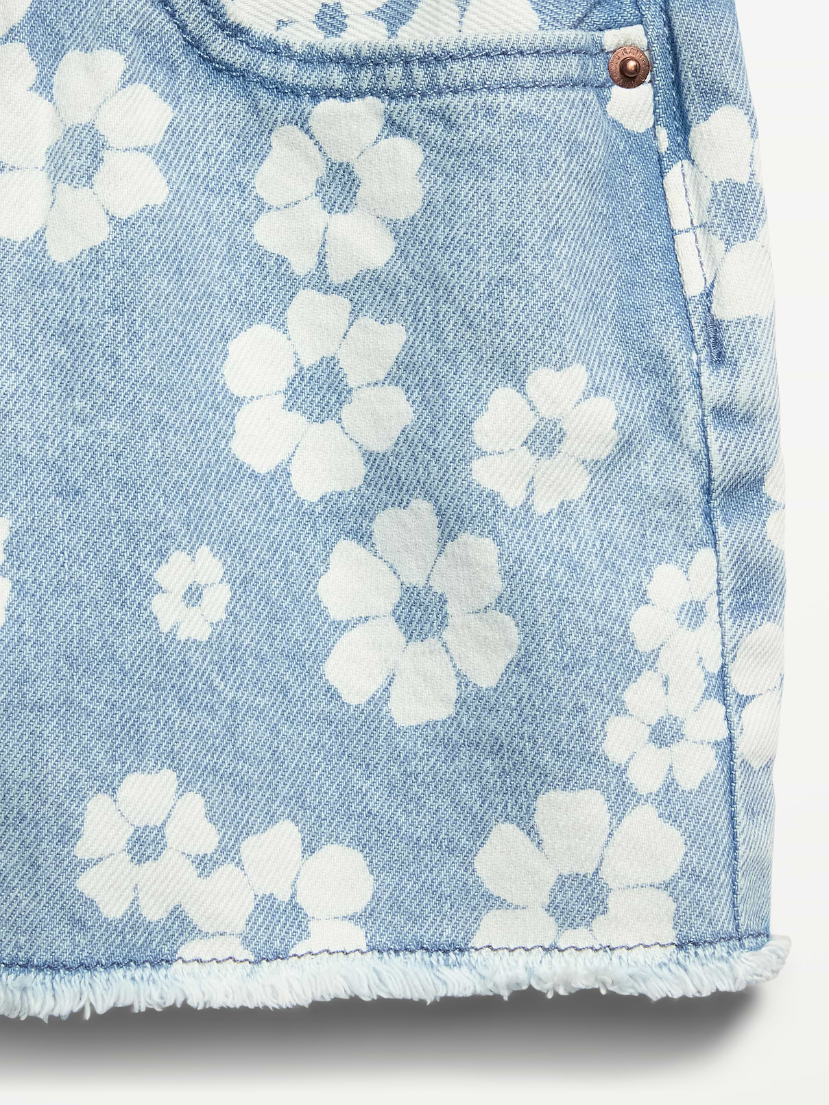 Image number 5 showing, High-Waisted Printed Frayed-Hem Jean Shorts for Girls