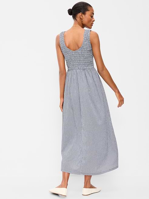 blue old navy dress Solid Knit Spaghetti Strap Cute Summer Midi 95% Rayon 5% Spandex Length Old Navy Women's Pintuck-Waist Midi