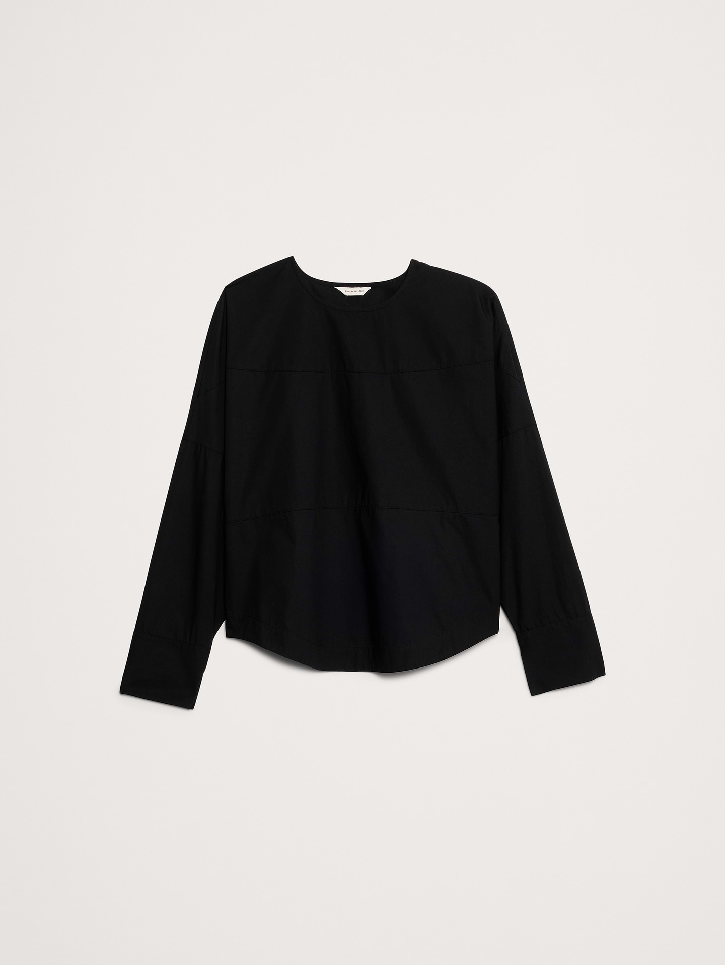 Image number 5 showing, Cotton Poplin Paneled Dolman Top