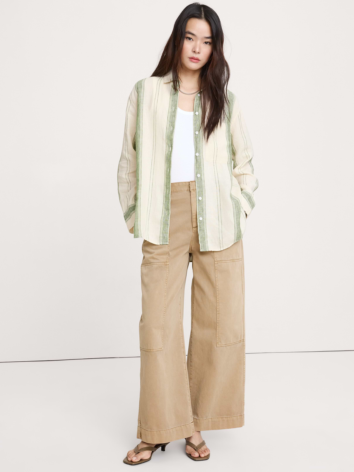 The Oversized Linen Shirt | Banana Republic