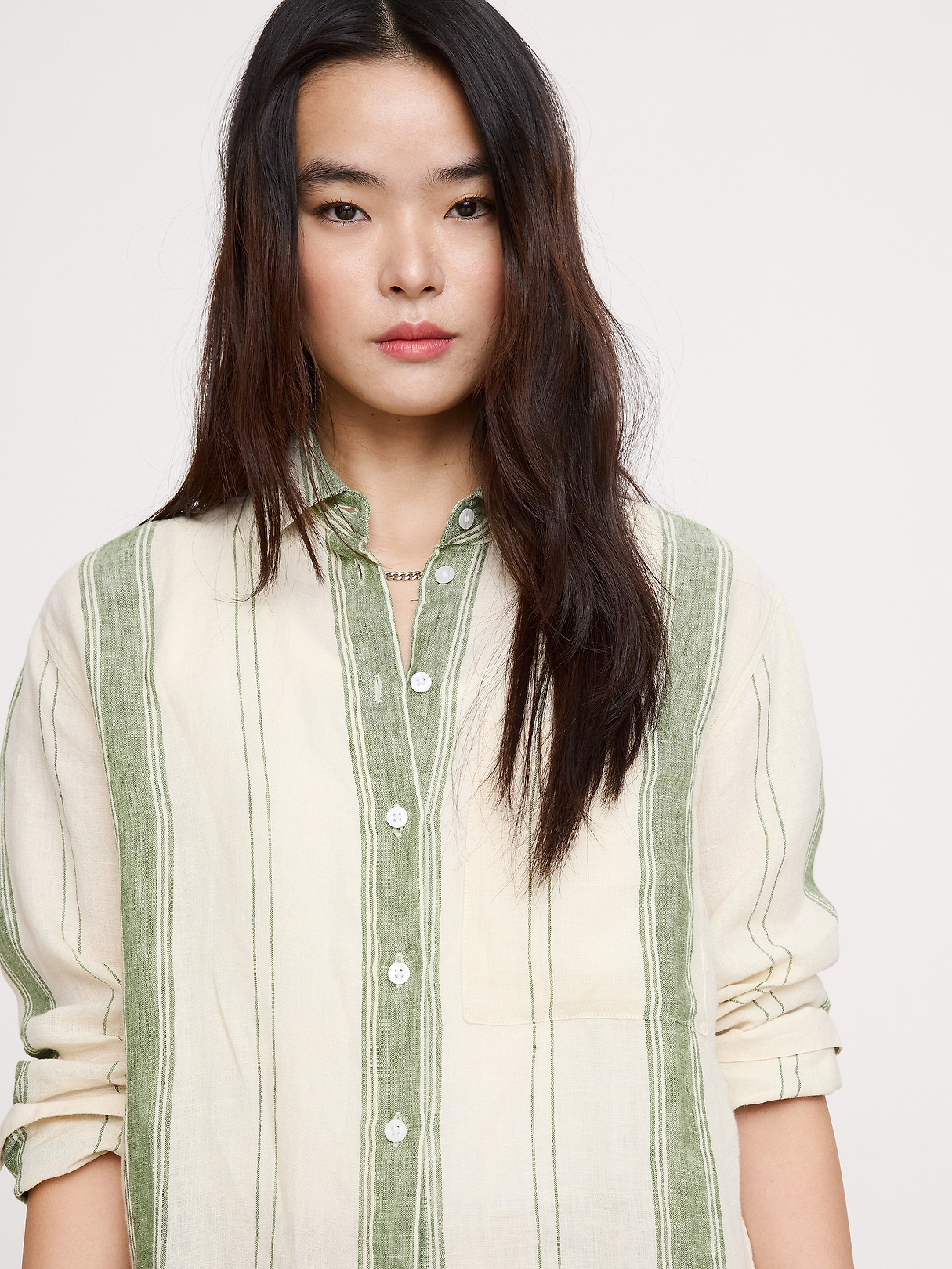 The Oversized Linen Shirt | Banana Republic