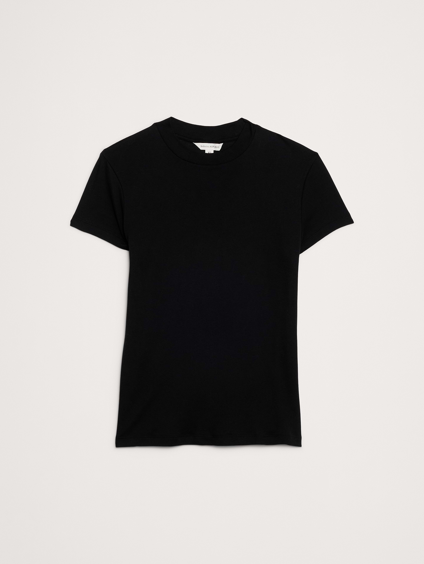 L'image numéro 5 présente T-shirt à col montant en coton aéré