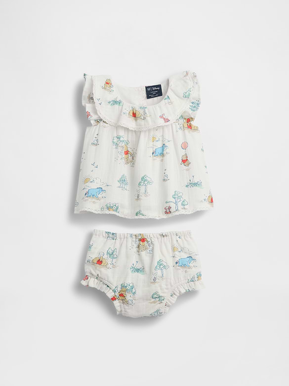 Baby Winnie The Pooh Cotton Gauze Outfit Set