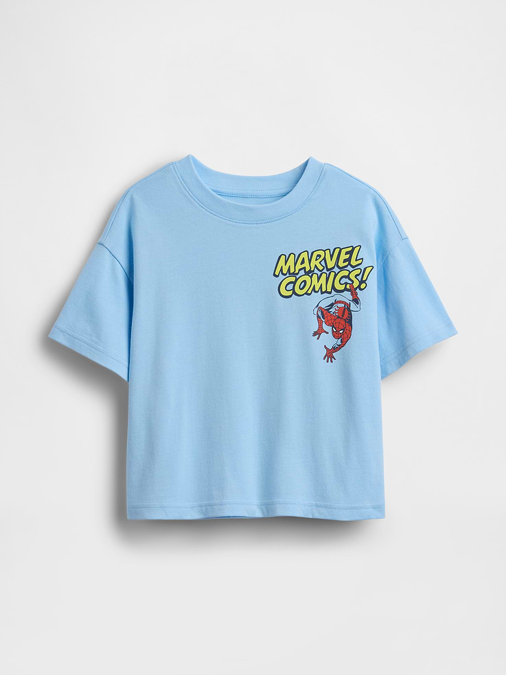 Image 1 of 2, Soft cotton jersey graphic T-shirt in an oversized fit., Crewneck., Short sleeves with drop shoulders., Marvel Comics The Amazing Spider-Man graphics at front and back., Product #877793
