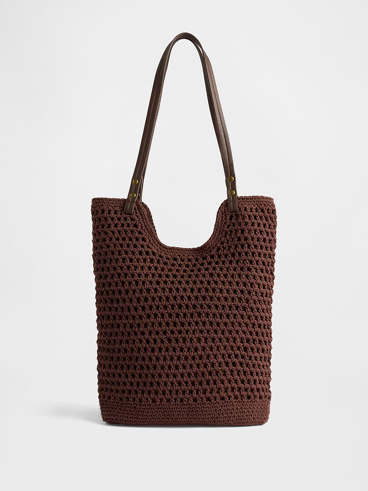 Image number 1 showing, Crochet Tote Bag