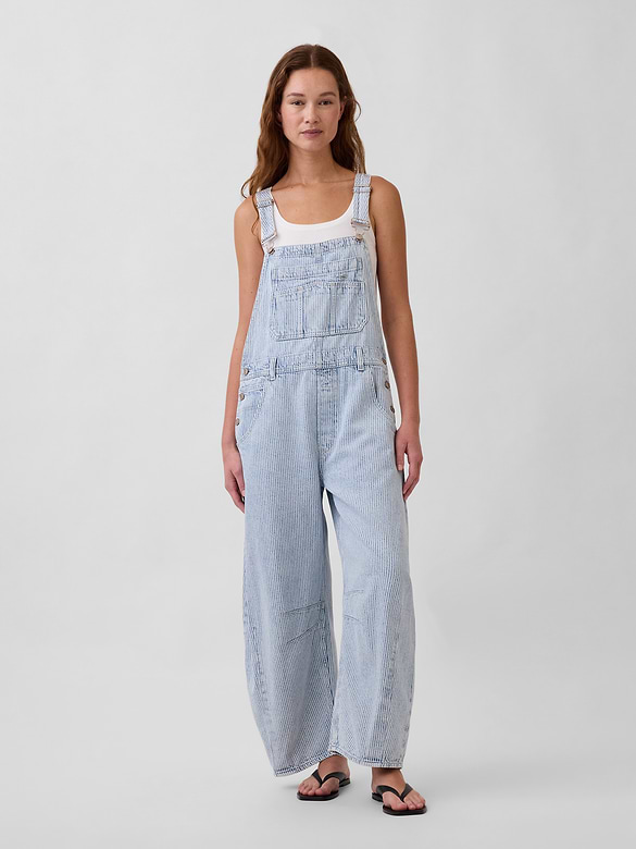 UltraSoft Denim Horseshoe Overalls